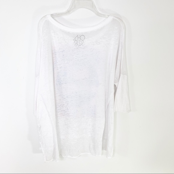 Chaser Woodstock Oversized Burnout T Shirt White L - Picture 4 of 5